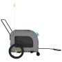 Pet Bicycle Trailer Iron Oxford Cloth Blue Gray by , pet strollers - Ref: Foro24-93862, Price: 128,56 €, Discount: %