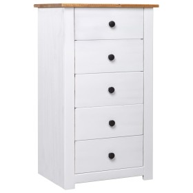 White Panama style pine solid wood sideboard 46x40x89 cm by vidaXL, Sideboards - Ref: Foro24-282651, Price: 120,99 €, Discoun...