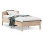 Bed frame with solid pine wood headboard 90x190 cm by , Beds and slatted bases - Ref: Foro24-842622, Price: 76,34 €, Discount: %