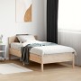 Bed frame with solid pine wood headboard 90x190 cm by , Beds and slatted bases - Ref: Foro24-842622, Price: 76,34 €, Discount: %