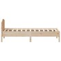 Bed frame with solid pine wood headboard 90x190 cm by , Beds and slatted bases - Ref: Foro24-842622, Price: 76,34 €, Discount: %