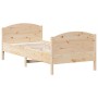 Estructura de cama con cabecero madera maciza de pino 90x200 cm de , Camas y somieres - Ref: Foro24-842566, Precio: 90,96 €, ...