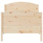 Bed frame with headboard solid pine wood 90x200 cm by , Beds and slatted bases - Ref: Foro24-842566, Price: 91,40 €, Discount: %