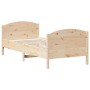 Estructura de cama con cabecero madera maciza pino 90x190 cm de , Camas y somieres - Ref: Foro24-842570, Precio: 88,28 €, Des...