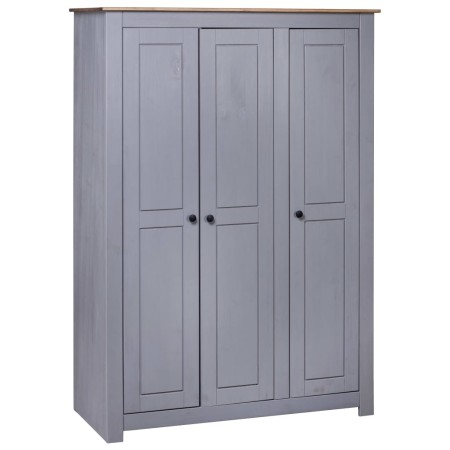 Kleiderschrank mit 3 Türen, Panama-Kiefernholz, Grau, 118 x 50 x 171,5 cm von vidaXL, Kleiderschränke - Ref: Foro24-282662, P...