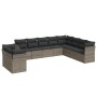 Garden sofa set 10 pieces with gray synthetic rattan cushions by , Garden sets - Ref: Foro24-3217860, Price: 653,47 €, Discou...