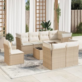 Set mit 9 Gartensofas mit beigen Kissen aus synthetischem Rattan von , Gartensets - Ref: Foro24-3217938, Preis: 707,22 €, Rab...