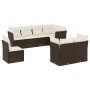 Set of 8-piece garden sofas and brown synthetic rattan cushions by , Garden sets - Ref: Foro24-3217933, Price: 568,07 €, Disc...