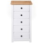 Aparador de madera maciza pino estilo Panamá blanco 46x40x89 cm de vidaXL, Aparadores - Ref: Foro24-282651, Precio: 119,89 €,...