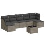 Garden sofa set 8 pieces and gray synthetic rattan cushions by , Garden sets - Ref: Foro24-3218040, Price: 468,43 €, Discount: %