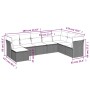 Set Gartensofas mit beigen Kissen 8 Stück PE Rattan von , Gartensets - Ref: Foro24-3218049, Preis: 514,98 €, Rabatt: %