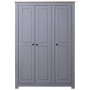 Armario 3 puertas madera pino Panamá Range gris 118x50x171,5cm de vidaXL, Armarios roperos - Ref: Foro24-282662, Precio: 509,...