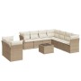 Set Gartensofas mit beigen Kissen 10 Stück synthetisches Rattan von , Gartensets - Ref: Foro24-3217848, Preis: 811,92 €, Raba...