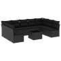 Set de sofás de jardín 10 pzas cojines ratán sintético negro de , Conjuntos de jardín - Ref: Foro24-3218075, Precio: 588,13 €...