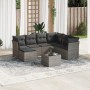 Set mit 8 Gartensofas und Kissen synthetisches Rattangrau von , Gartensets - Ref: Foro24-3218000, Preis: 503,06 €, Rabatt: %