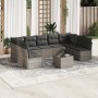 Set mit 10 Gartensofas mit Kissen synthetisches Rattangrau von , Gartensets - Ref: Foro24-3218080, Preis: 591,16 €, Rabatt: %