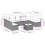 Garden sofa set 10 pieces with gray synthetic rattan cushions by , Garden sets - Ref: Foro24-3218080, Price: 591,16 €, Discou...