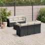 7-teiliges Garten-Esszimmerset und Kissen synthetisches Rattan schwarz von , Gartensets - Ref: Foro24-3217256, Preis: 478,14 ...