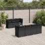 Set aus 8-teiligen Gartensofas und Kissen Kunstrattan schwarz von , Gartensets - Ref: Foro24-3217275, Preis: 504,99 €, Rabatt: %