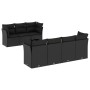 Set aus 8-teiligen Gartensofas und Kissen Kunstrattan schwarz von , Gartensets - Ref: Foro24-3217275, Preis: 504,99 €, Rabatt: %