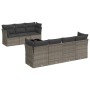 Garden sofa set 8 pieces and gray synthetic rattan cushions by , Garden sets - Ref: Foro24-3217280, Price: 525,61 €, Discount: %