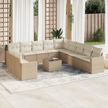 12-piece garden sofa set and brown synthetic rattan cushions by , Garden sets - Ref: Foro24-3219188, Price: 923,62 €, Discoun...