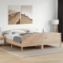 Estructura de cama con cabecero madera maciza de pino 200x200cm de , Camas y somieres - Ref: Foro24-3216161, Precio: 216,99 €...