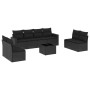 Set aus 8-teiligen Gartensofas und Kissen Kunstrattan schwarz von , Modulare Sofas für den Außenbereich - Ref: Foro24-3251192...