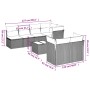 Set aus 8-teiligen Gartensofas und Kissen Kunstrattan schwarz von , Gartensets - Ref: Foro24-3217296, Preis: 542,84 €, Rabatt: %