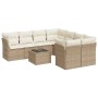 Set mit 9 Gartensofas mit beigen Kissen aus synthetischem Rattan von , Gartensets - Ref: Foro24-3217318, Preis: 685,85 €, Rab...