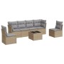 Set aus 7-teiligen Gartensofas und Kissen, synthetisches Rattan, beige von , Gartensets - Ref: Foro24-3249218, Preis: 506,30 ...