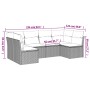 Set aus 6-teiligen Gartensofas und Kissen Kunstrattan schwarz von , Gartensets - Ref: Foro24-3249224, Preis: 399,19 €, Rabatt: %