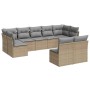 Set mit 9 Gartensofas mit beigen Kissen aus synthetischem Rattan von , Gartensets - Ref: Foro24-3249988, Preis: 613,72 €, Rab...