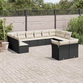 Garden sofa set 12 pieces with black synthetic rattan cushions by , Garden sets - Ref: Foro24-3250265, Price: 733,13 €, Disco...