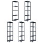 Plastic shelving 5 units 125 kg 60x30x180 cm black by vidaXL, Industrial shelving - Ref: Foro24-276258, Price: 287,25 €, Disc...