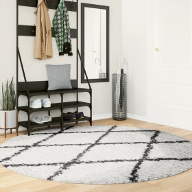 Modern long-haired PAMPLONA cream and black rug Ø 200 cm by , Rugs - Ref: Foro24-375379, Price: 77,23 €, Discount: %