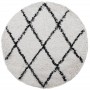 Modern long-haired PAMPLONA cream and black rug Ø 200 cm by , Rugs - Ref: Foro24-375379, Price: 77,23 €, Discount: %