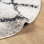 Modern long-haired PAMPLONA cream and black rug Ø 200 cm by , Rugs - Ref: Foro24-375379, Price: 77,23 €, Discount: %