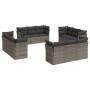 Garden sofa set 12 pieces with gray synthetic rattan cushions by , Garden sets - Ref: Foro24-3217330, Price: 862,91 €, Discou...