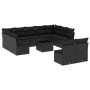 Garden sofa set 12 pieces with black synthetic rattan cushions by , Garden sets - Ref: Foro24-3250194, Price: 678,37 €, Disco...