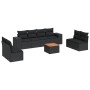 Set aus 8-teiligen Gartensofas und Kissen Kunstrattan schwarz von , Gartensets - Ref: Foro24-3225404, Preis: 538,20 €, Rabatt: %