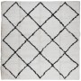 Alfombra de pelo largo moderna PAMPLONA crema y negro 240x240cm de , Alfombras - Ref: Foro24-375372, Precio: 113,57 €, Descue...