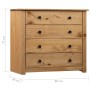 Armario auxiliar de madera de pino estilo Panamá 80x40x73 cm de vidaXL, Aparadores - Ref: Foro24-282658, Precio: 169,88 €, De...