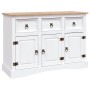 Aparador Corona Range de pino mexicano blanco 132x43x78 cm de vidaXL, Aparadores - Ref: Foro24-282634, Precio: 341,99 €, Desc...