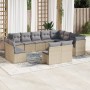 Garden sofa set 12 pieces and brown synthetic rattan cushions by , Garden sets - Ref: Foro24-3250308, Price: 867,82 €, Discou...