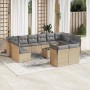 Set Gartensofas mit Kissen 13 Stück synthetisches Rattan beige von , Gartensets - Ref: Foro24-3250278, Preis: 957,49 €, Rabat...