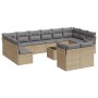 Garden set with 13-piece synthetic rattan beige cushions. by , Garden sets - Ref: Foro24-3250278, Price: 955,99 €, Discount: %