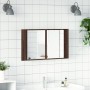 LED acrylic brown oak bathroom mirror cabinet 80x12x45 cm by , bathroom vanities - Ref: Foro24-834953, Price: 57,99 €, Discou...