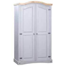 Armario madera de pino Mexicano estilo Corona gris 2 Puertas de vidaXL, Armarios roperos - Ref: Foro24-282619, Precio: 348,67...