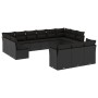 Set aus Gartensofas und Kissen 13 Stück synthetisches Rattan schwarz von , Gartensets - Ref: Foro24-3250284, Preis: 911,88 €,...